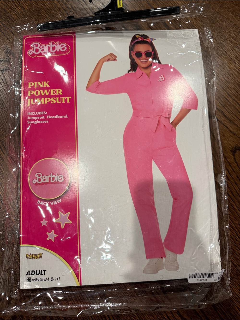 Barbie Pink Tie-Waist Jumpsuit with Headband